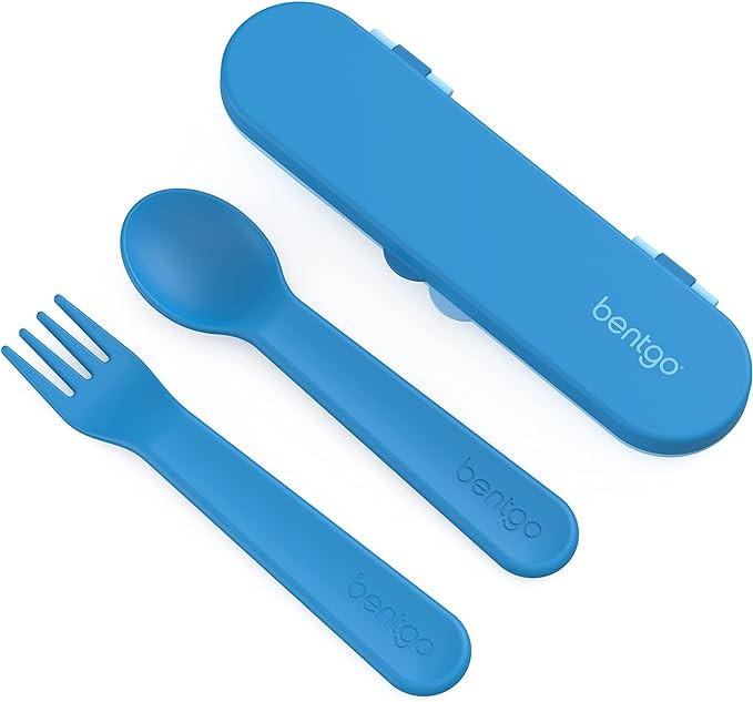 Bentgo Kids Utensil Set - Reusable Plastic Fork, Spoon & Storage Case - BPA-Free Materials, Easy-... | Amazon (US)