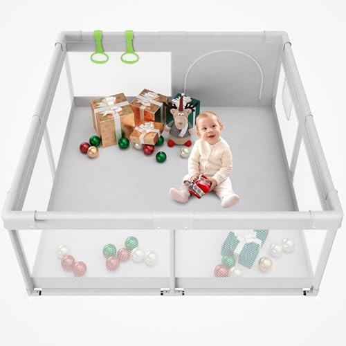 Fodoss Baby Playpen, Playpen for Babies & Toddlers, 47x47 Small Baby Play Pen,Toddler Playpen for Apartment,Play Yard for Baby,Baby Activity Play Fence, Extra Large Baby Playard | Amazon (US)