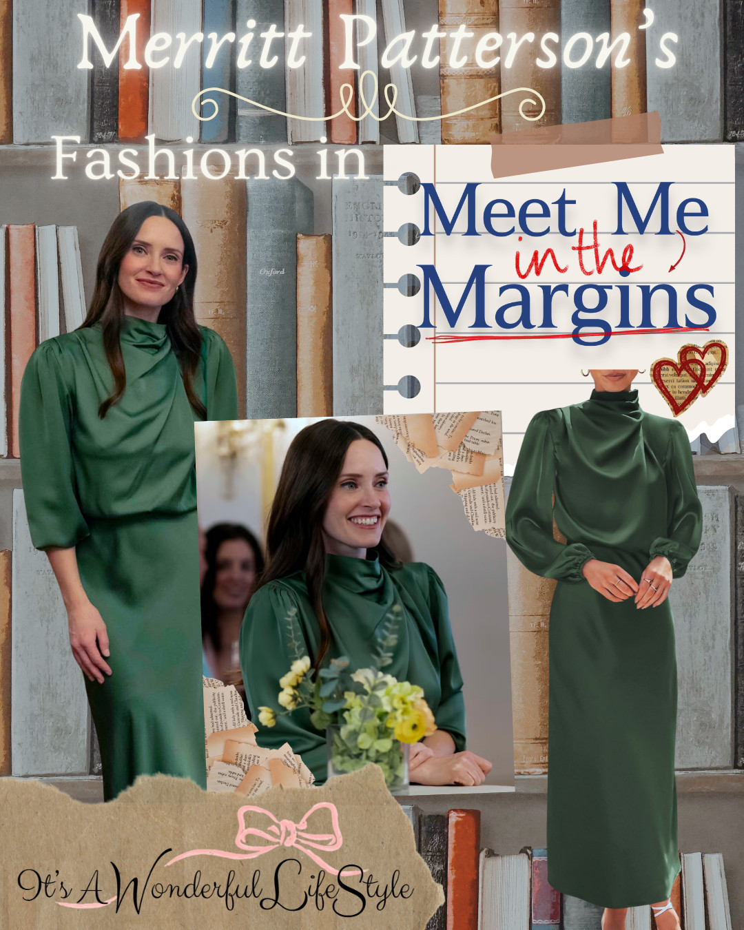 Get Merritt Patterson’s gorgeous green dress from Meet Me in the Margins! Tap the link to shop the look and bring a little movie-inspired fashion to your wardrobe. 

#MeetMeInTheMargins #MerrittPatterson #HallmarkFashion #LTKStyle #ShopTheLook 

 