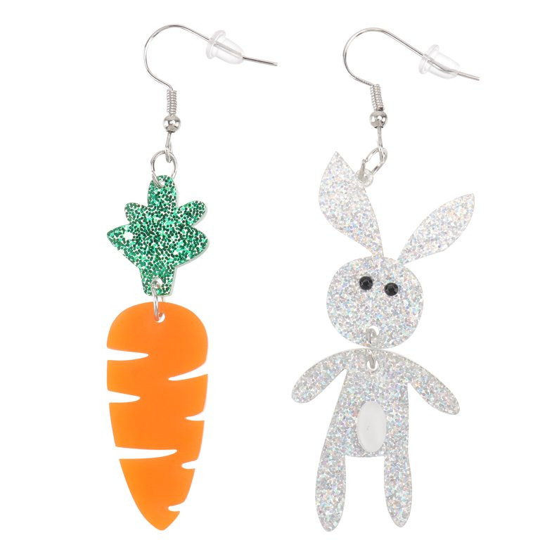 Oraceous 1Pair Rabbit Carrot Design Earrings Lovely Acrylic Ear Pendants Women Jewelries | Walmart (US)