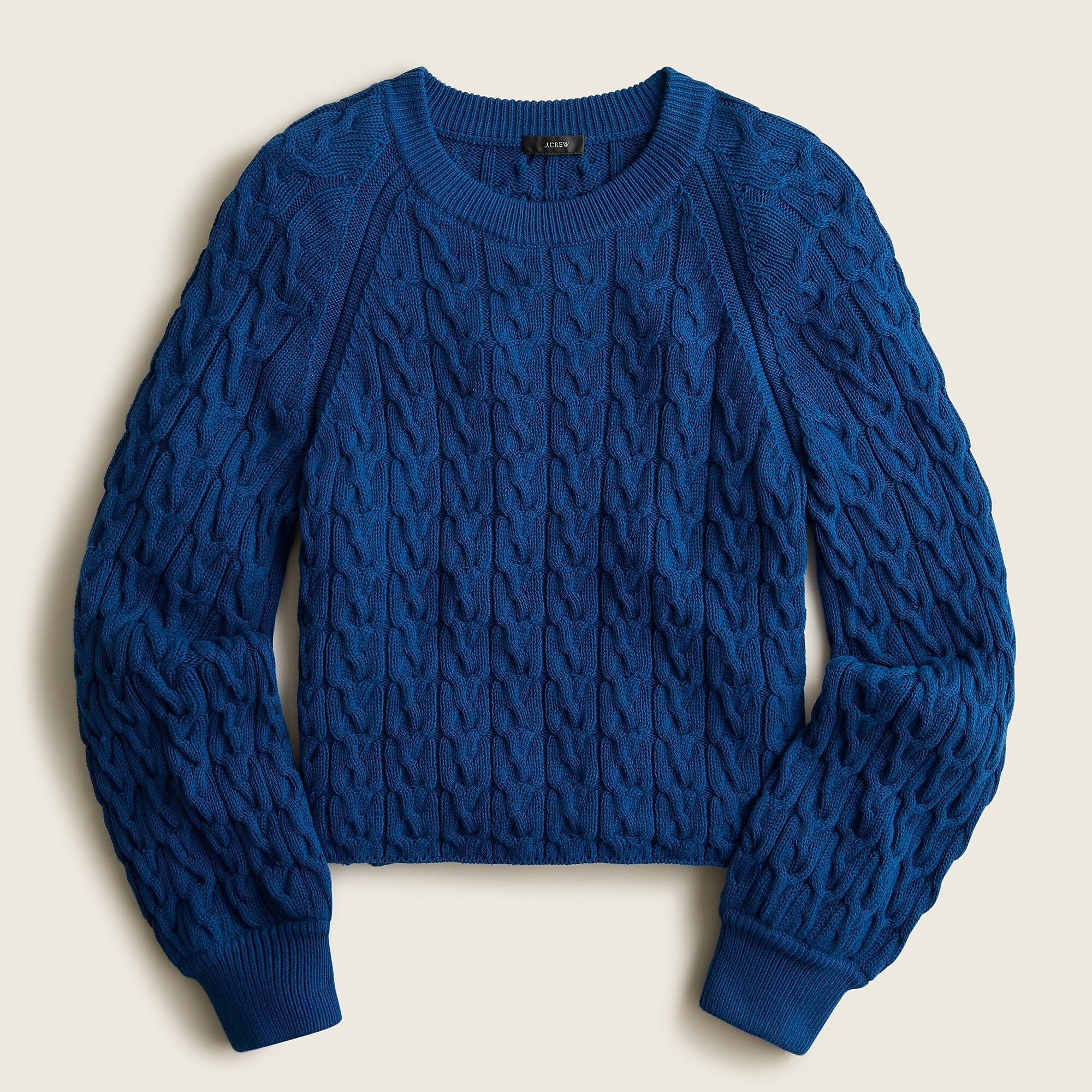 Relaxed-fit cable-knit crewneck sweater | J.Crew US