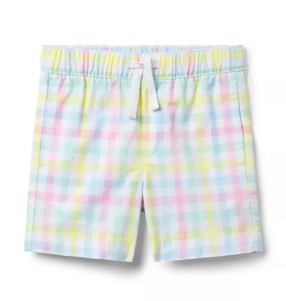 Gingham Poplin Pull-On Short | Janie and Jack
