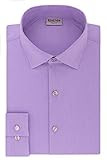 Kenneth Cole REACTION Men's Dress Shirt Slim Fit Technicole Stretch Solid, English Violet, 16.5" Nec | Amazon (US)