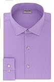 Kenneth Cole REACTION Men's Dress Shirt Slim Fit Technicole Stretch Solid, English Violet, 16.5" Nec | Amazon (US)
