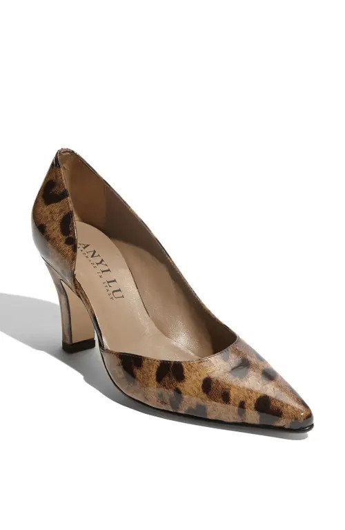 Anyi Lu 'Brie' Pump in Leopard Patent at Nordstrom, Size 36.5 | Nordstrom