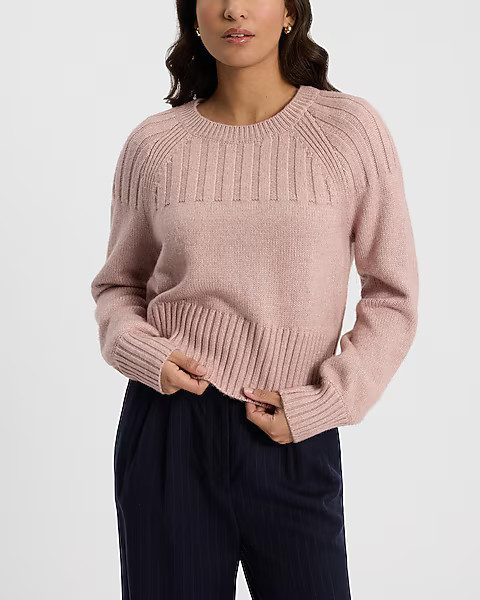 Crew Neck Raglan Sweater | Express