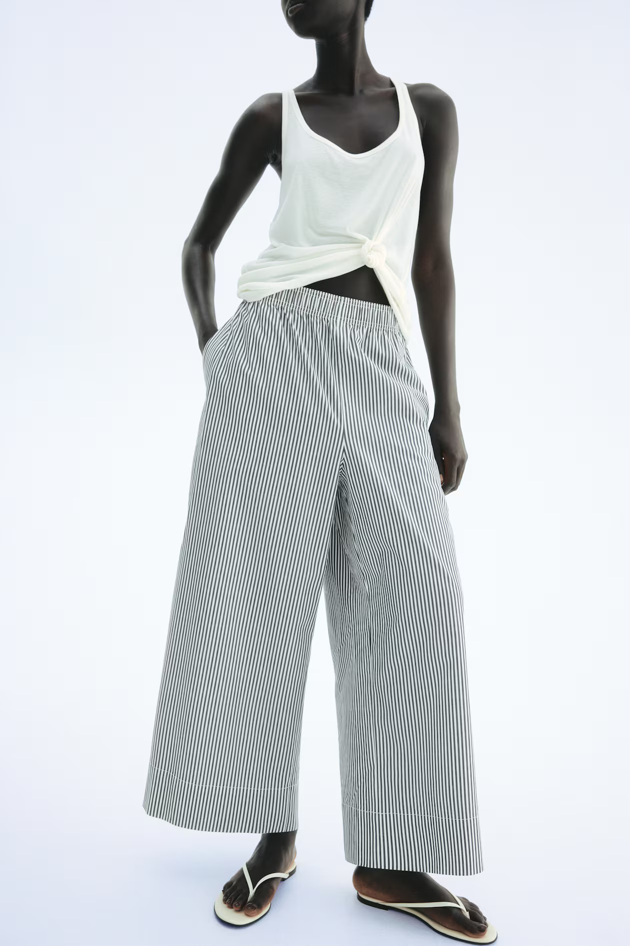 Ankle-Length Cotton Pants | H&M (US + CA)