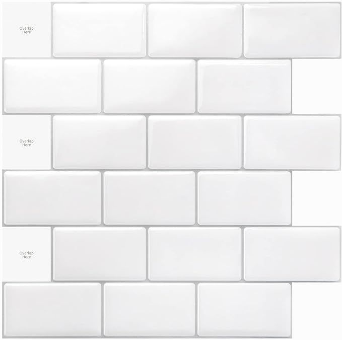 Art3d 10-Sheet Peel and Stick Tile Backsplash - 12"x12" Premium Kitchen Backsplash Peel and Stick... | Amazon (US)