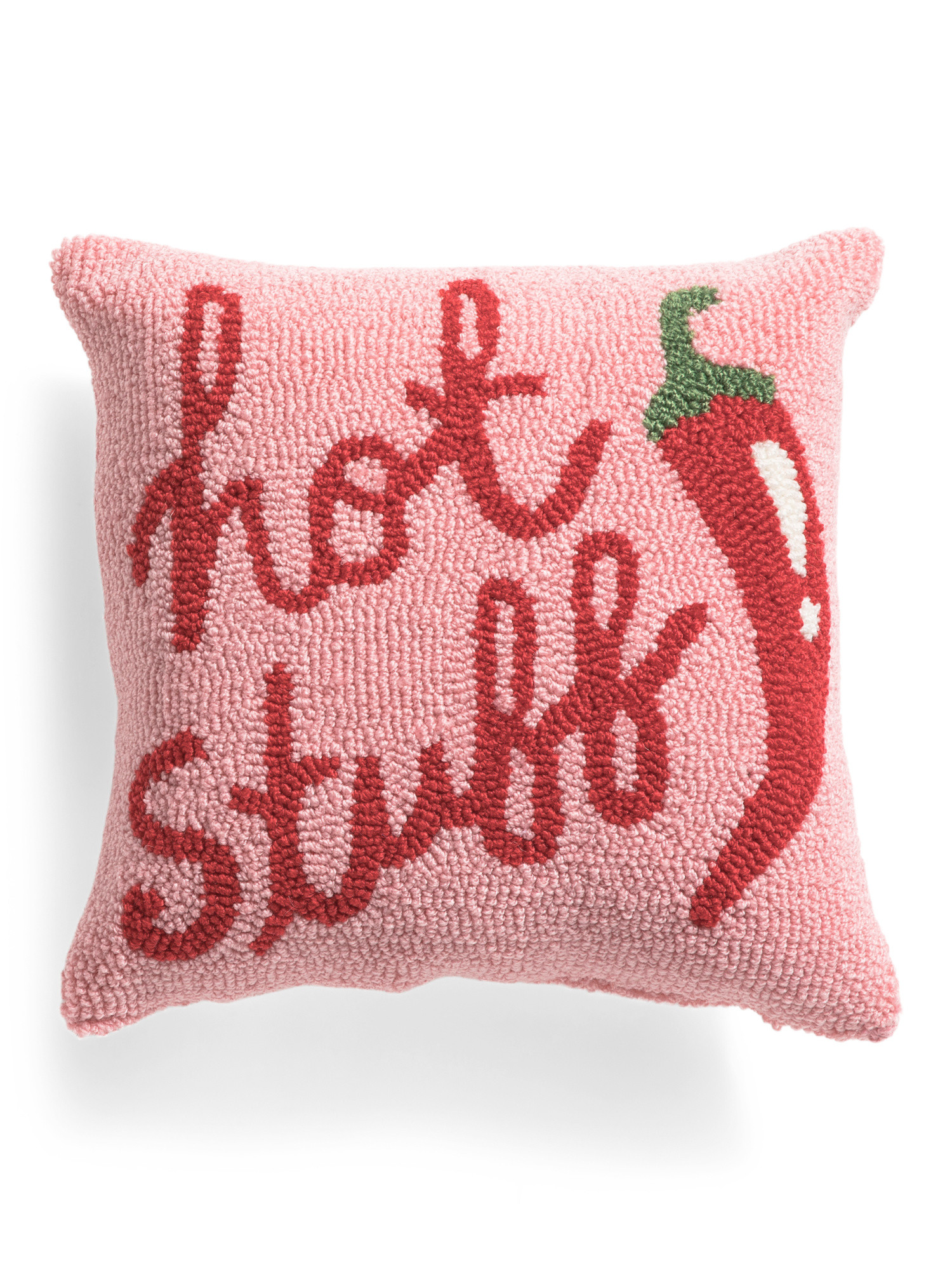 14x14 Hot Stuff Hooked Pillow | TJ Maxx