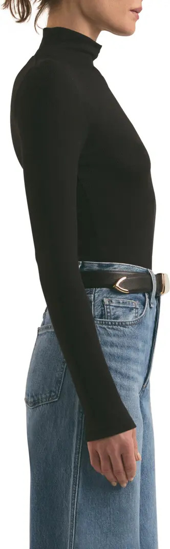 Long Sleeve Mock Neck Rib Top | Nordstrom