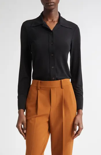Vince Stretch Silk Button-Up Shirt | Nordstrom | Nordstrom