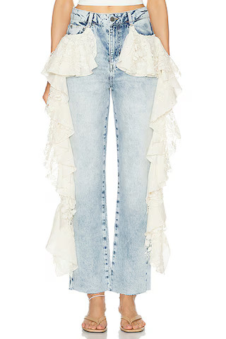 SIEDRES Daky Straight Leg in Blue | FWRD | FWRD 