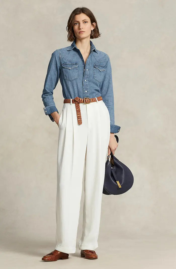 Western Denim Snap-Up Shirt | Nordstrom