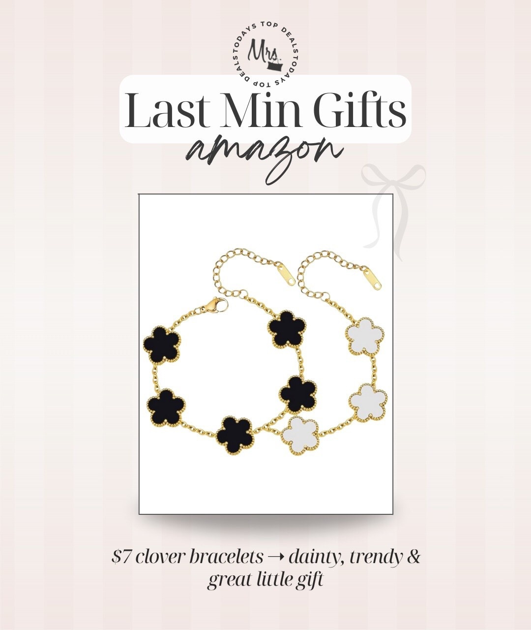 $7 clover bracelet at checkout ➝ dainty, trendy + great little gift 🎁 

#LTKSaleAlert #LTKHoliday #LTKGiftGuide