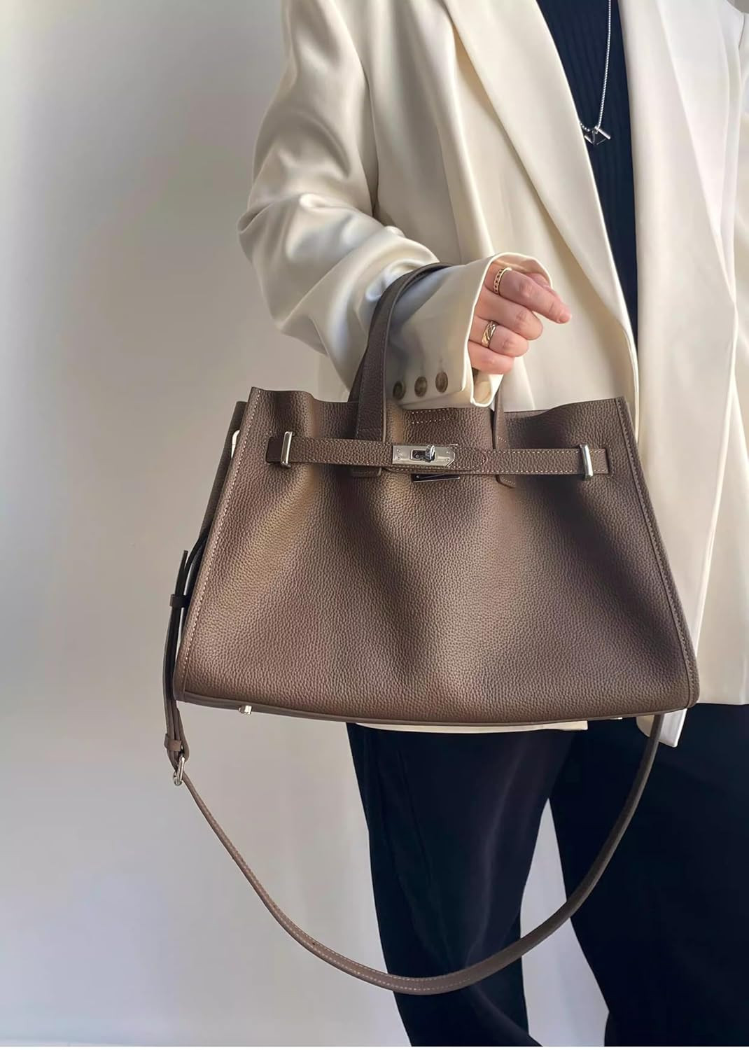 Leather Totes Handbag Shoulder Bag Sling Hobo Commuter Crossbody Bag | Amazon (US)