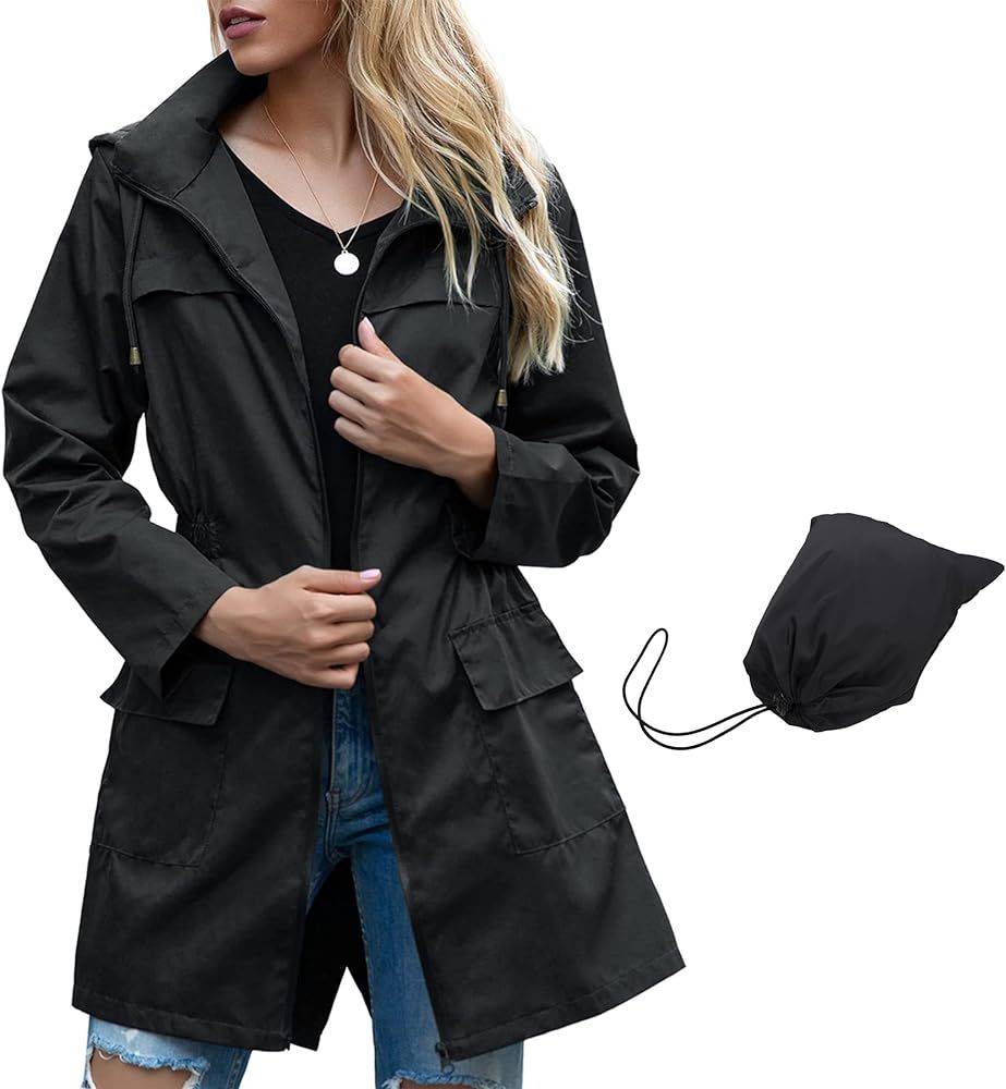 Zando Womens Rain Jackets for Women Waterproof Rain Coats for Women Active Packable Raincoat Wind... | Amazon (US)