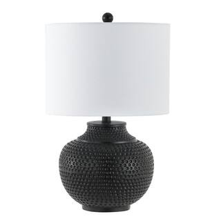 SAFAVIEH Hemper 21 .5 in. Matte Black Table Lamp | The Home Depot