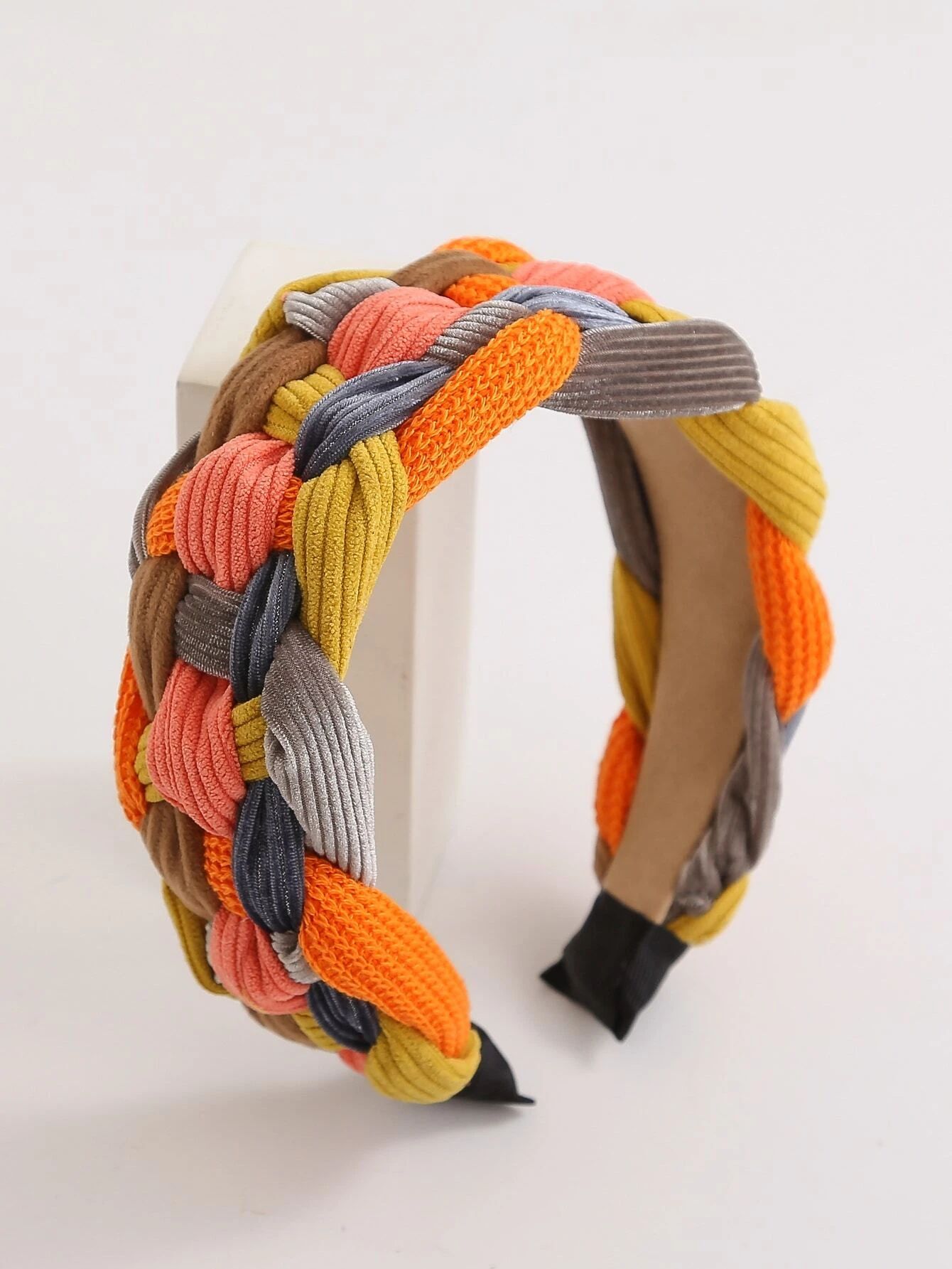Color Block Weave Detail Headband | SHEIN