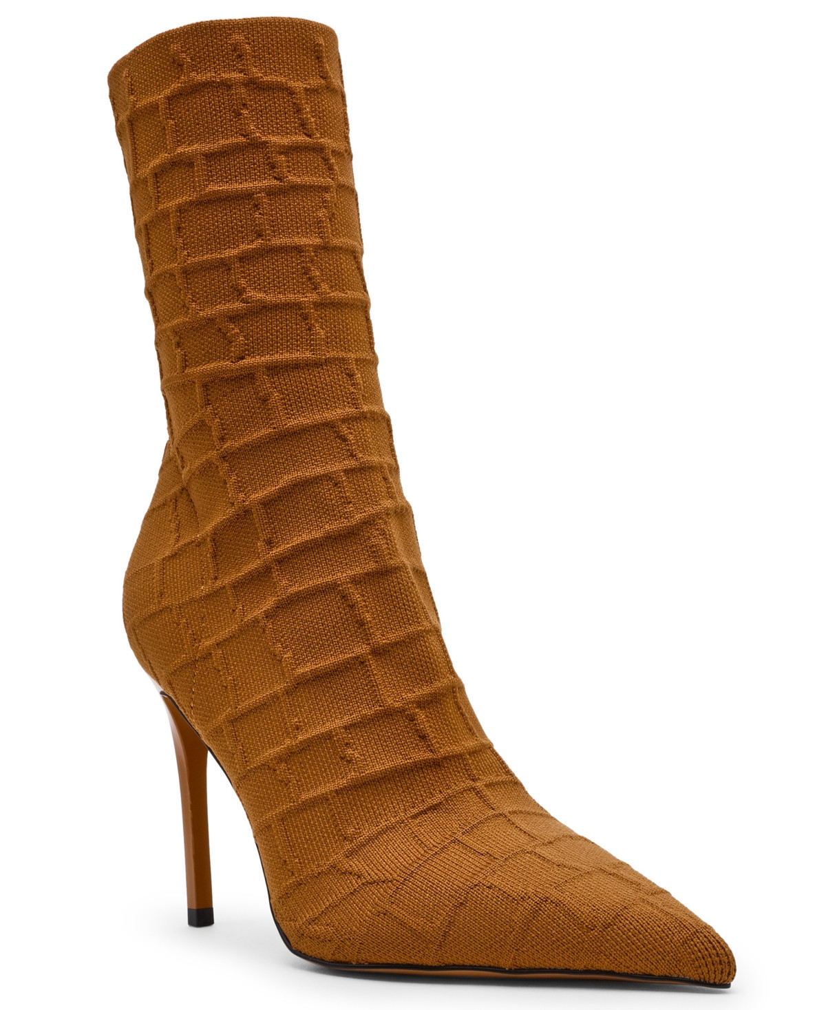 Steve Madden Women's Midnite Pointed-Toe Stiletto Dress Booties - Tan Croco | Macy's