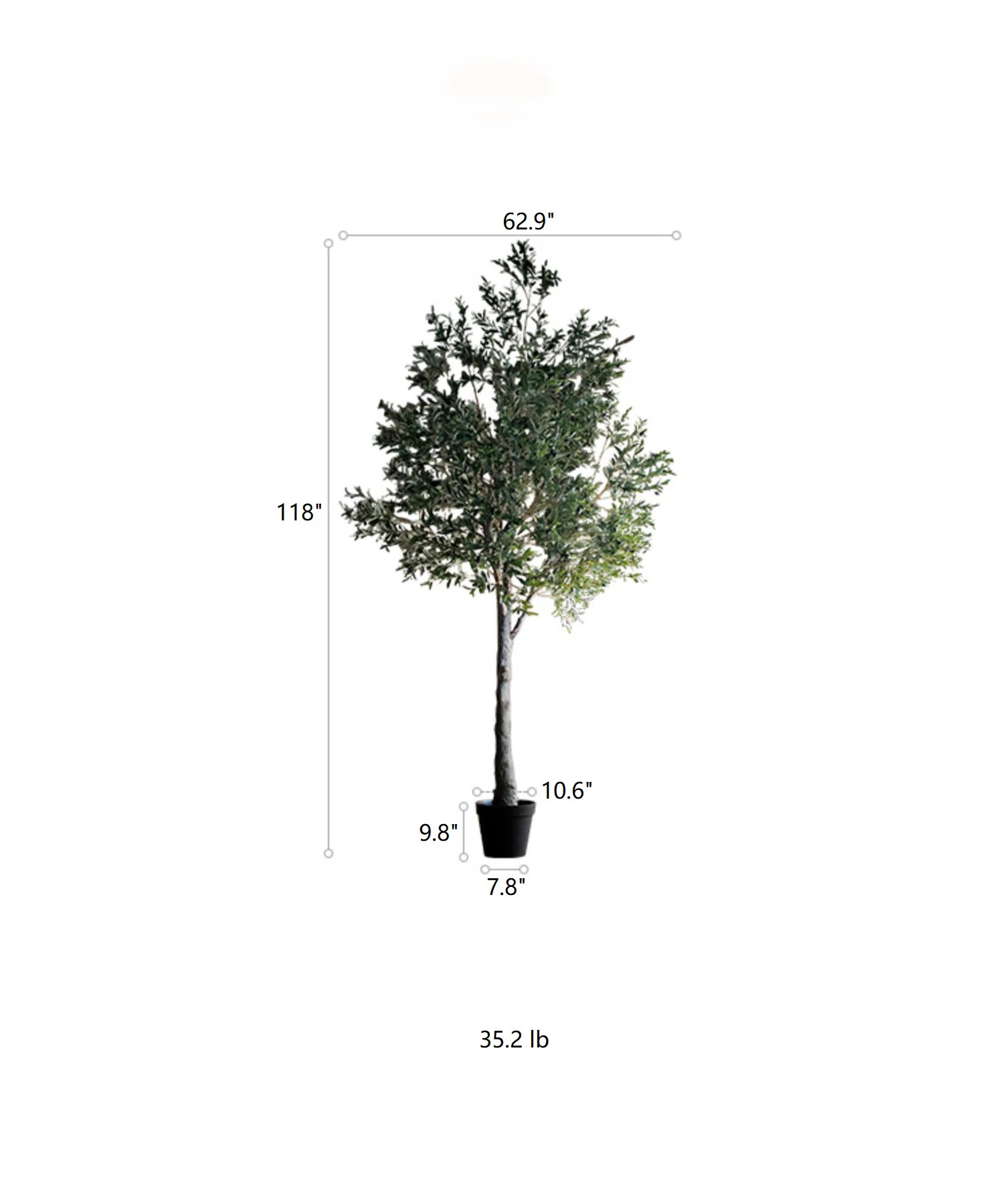 Primrue 118'' Faux Olive Tree Tree in Freestanding | Wayfair | Wayfair North America