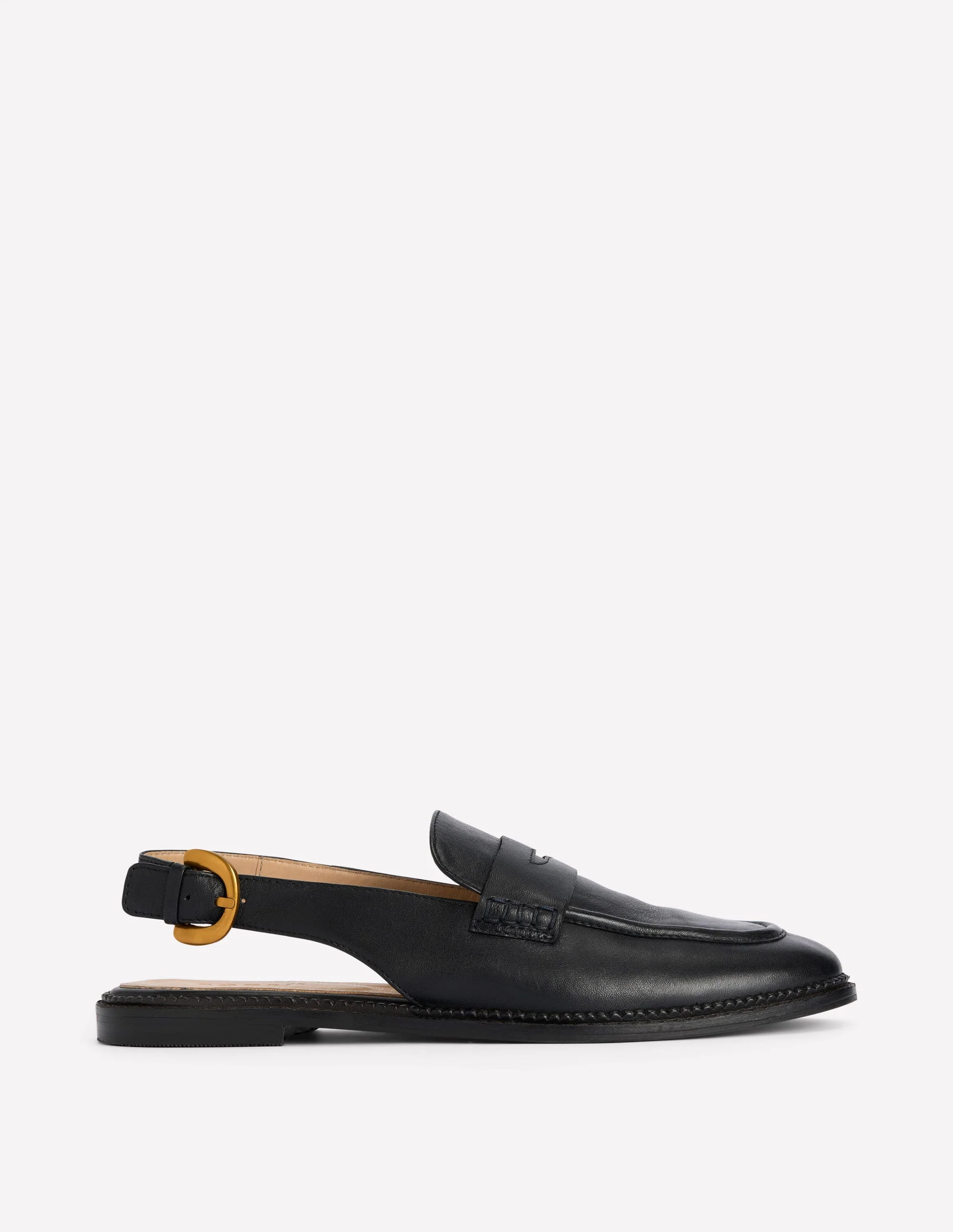 Slingback Penny Loafer-Black | Boden (US)