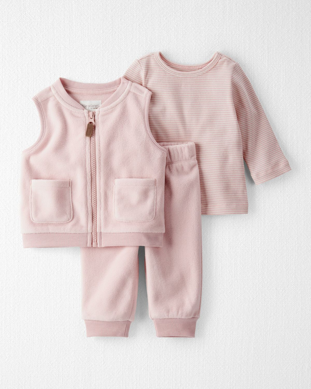 Baby Girl 3-Piece Recycled Fleece Set | Carter's Inc