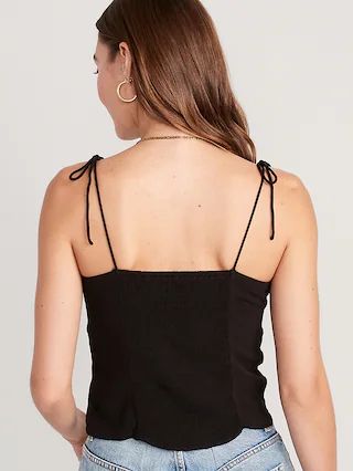 Fitted Tie-Shoulder Corset Cami Top for Women | Old Navy (US)