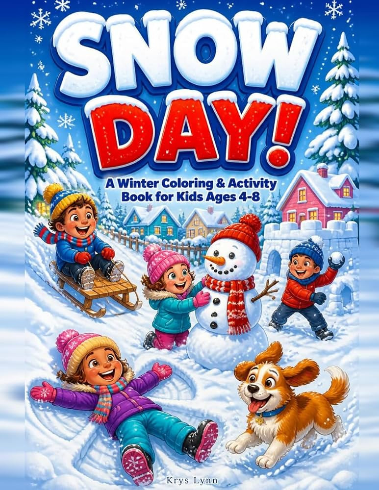 Snow Day!: A Winter Coloring & Activity Book for Kids Ages 4\u20138 | Amazon (US)