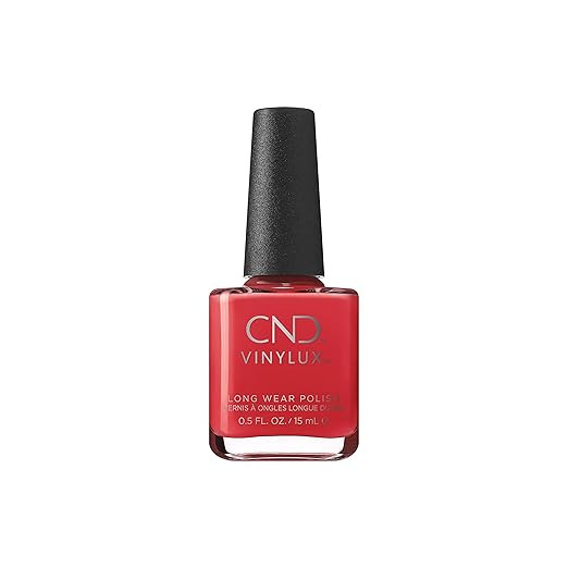 CND Vinylux Longwear Red Nail Polish, Gel-like Shine & Chip Resistant Color, 0.5 Fl Oz | Amazon (US)