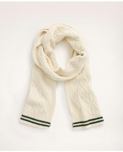 Lambswool Cable Knit Scarf | Brooks Brothers