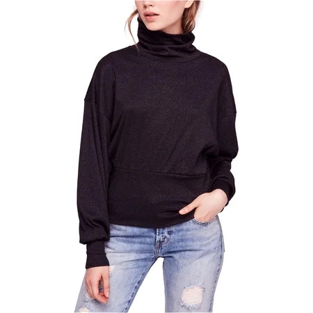Free People Womens Glam Pullover Sweater Black X-Small | Walmart (US)