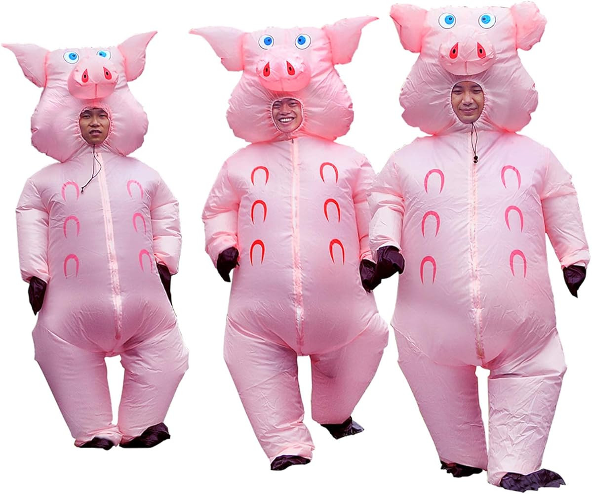 Inflatable Pig Costume Christmas Costumes Fancy Dress Masquerade Funny Cosplay Party Clothes for ... | Amazon (US)