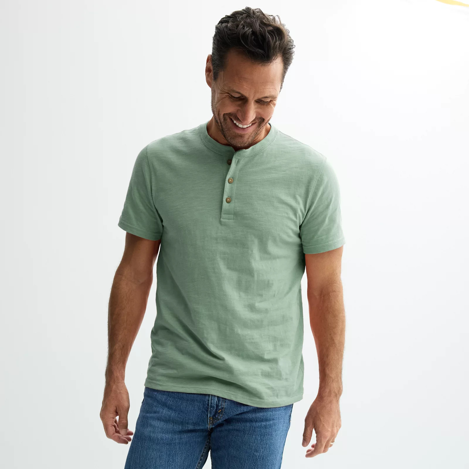 Men's Sonoma Goods For Life® Essential Short Sleeve Henley T-Shirt | Kohl's