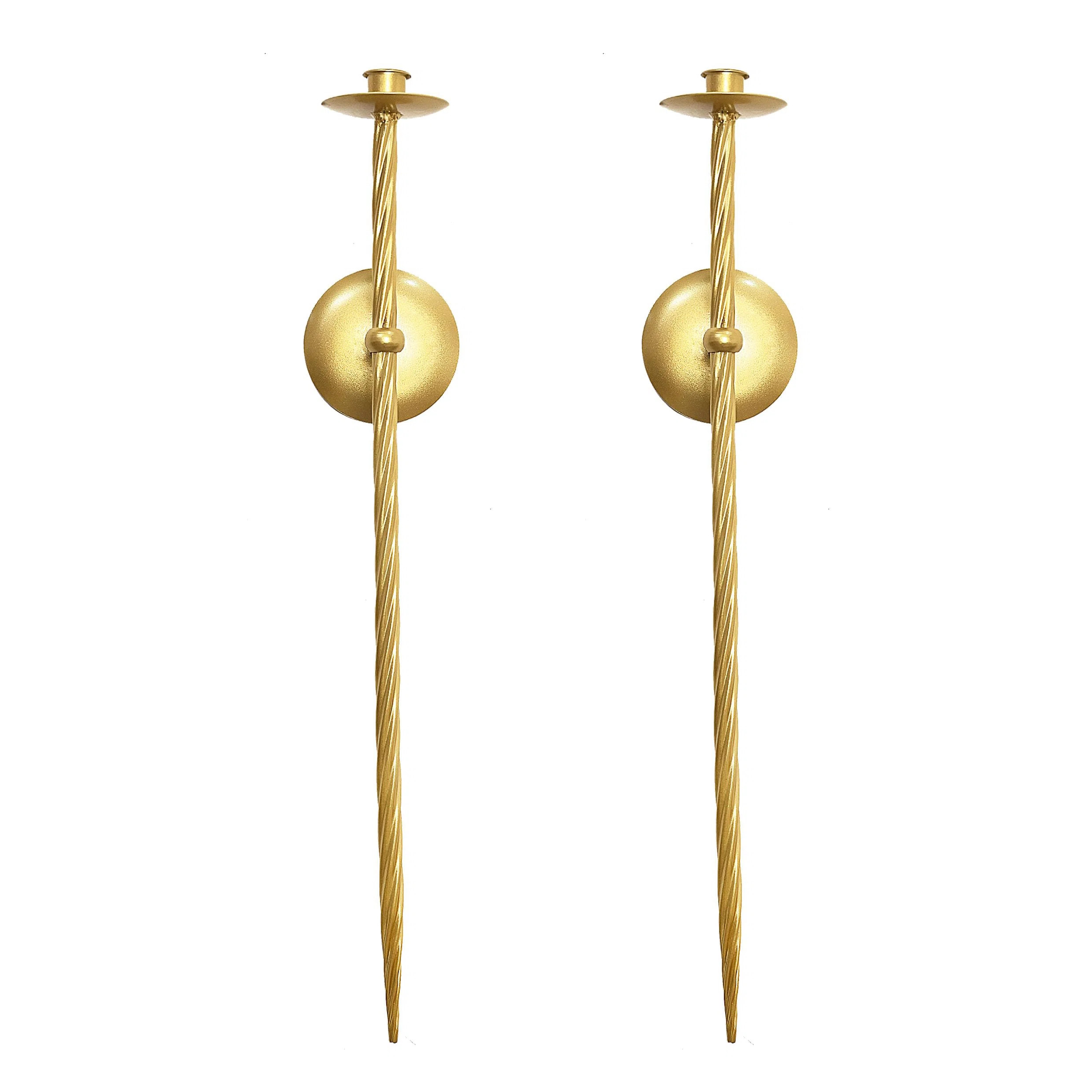Pillar Wall Sconce Set Of 2 Hanging Wall Mounted Candle Sconces Holder, Metal Wall Sconces Decor | Wayfair North America