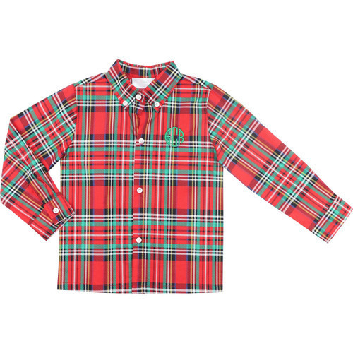 Christmas Plaid Button Down Shirt | Cecil and Lou