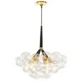 4-Light Bubble Glass Chandelier in Black/White Black | Walmart (US)