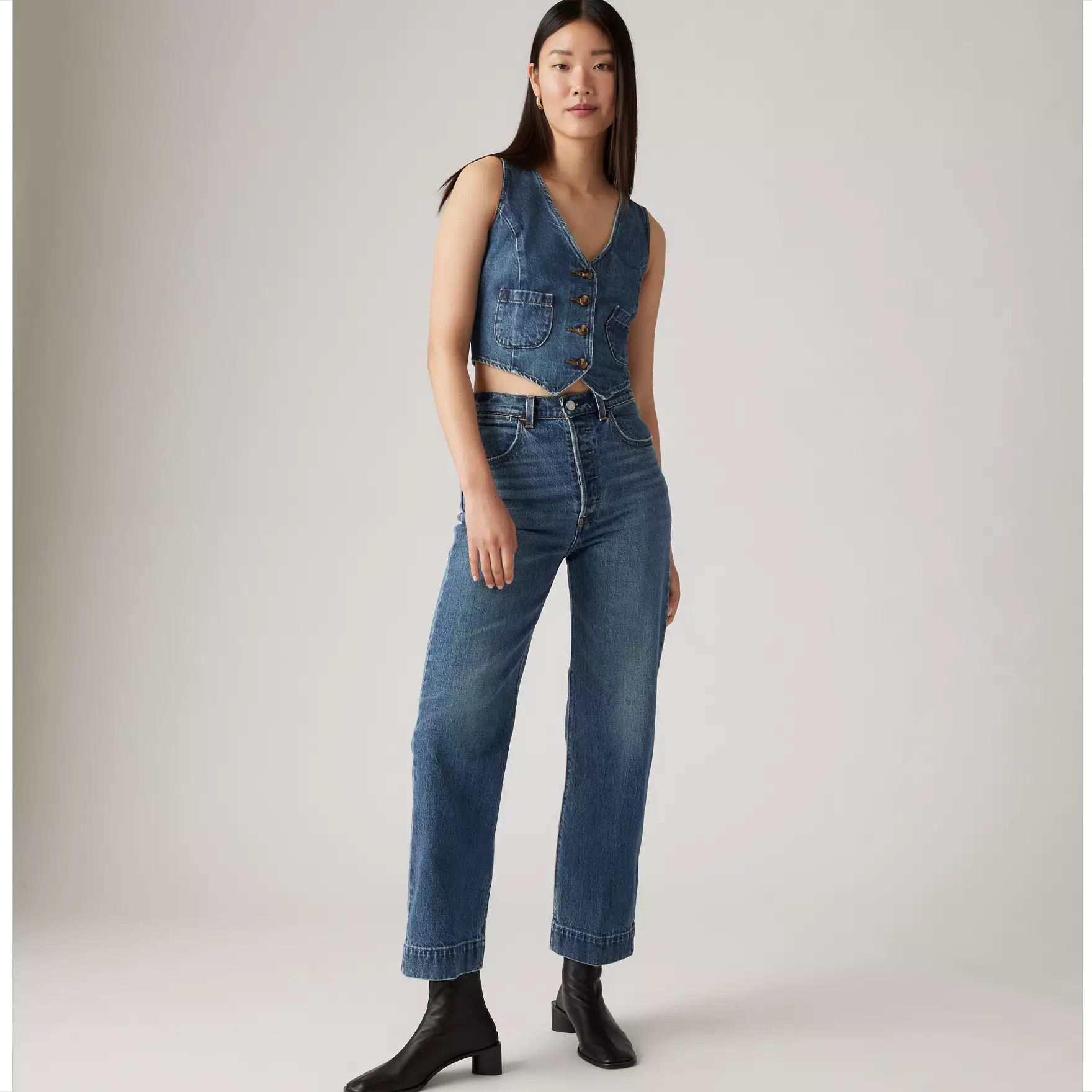 Ribcage Straight Ankle Tailored Women's Jeans - Dark Wash | Levi's® US | Levi's US