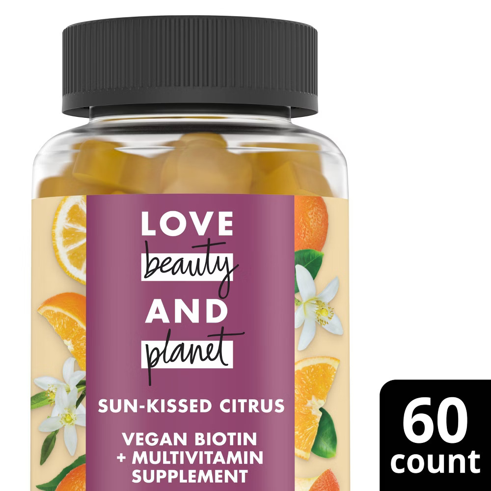 Love Beauty and Planet Multi-Benefit Vitamins Dietary Vegan Supplement - Citrus Crush – 60ct | Target