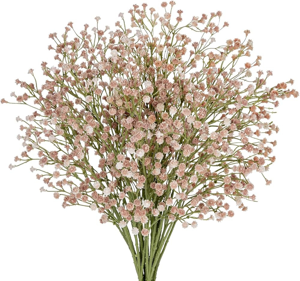 10 Pack Baby's Breath Artificial Flowers Bulk 3 Branches Faux Baby Breath Plastic Flowers Fake Gy... | Amazon (US)