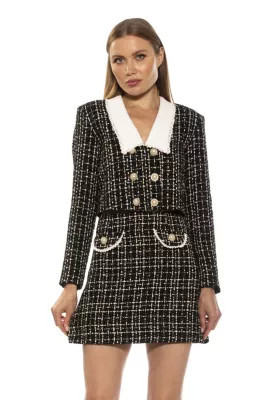 Alexia Admor Women's Aurelia Long Sleeve Tweed Jacket | Belk