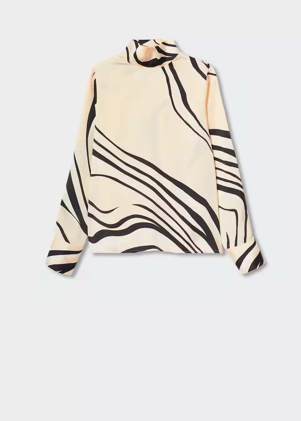 Satin print blouse -  Women | Mango United Kingdom | MANGO (UK)