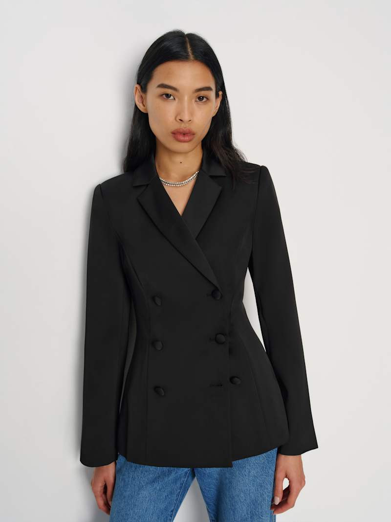 Caden Satin Blazer | Reformation (Global)