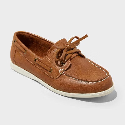 Kids' Easton Boat Shoes - Cat & Jack™ Cognac 13 | Target