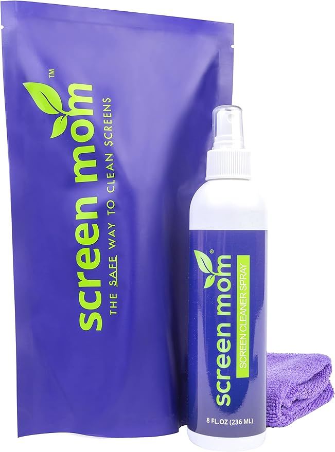 Screen Mom Screen Cleaner Kit for LED & LCD TV, Computer Monitor, Phone, Laptop, and iPad Screens... | Amazon (US)