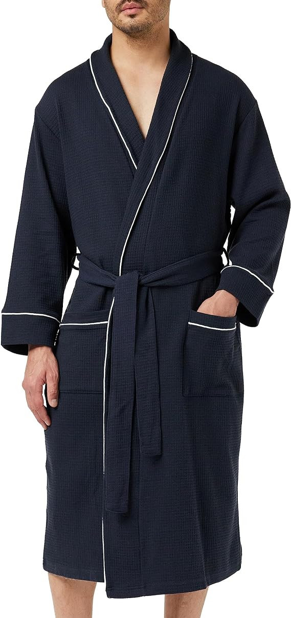 Amazon Essentials Men's Lightweight Waffle Robe (Available in Big & Tall) | Amazon (US)