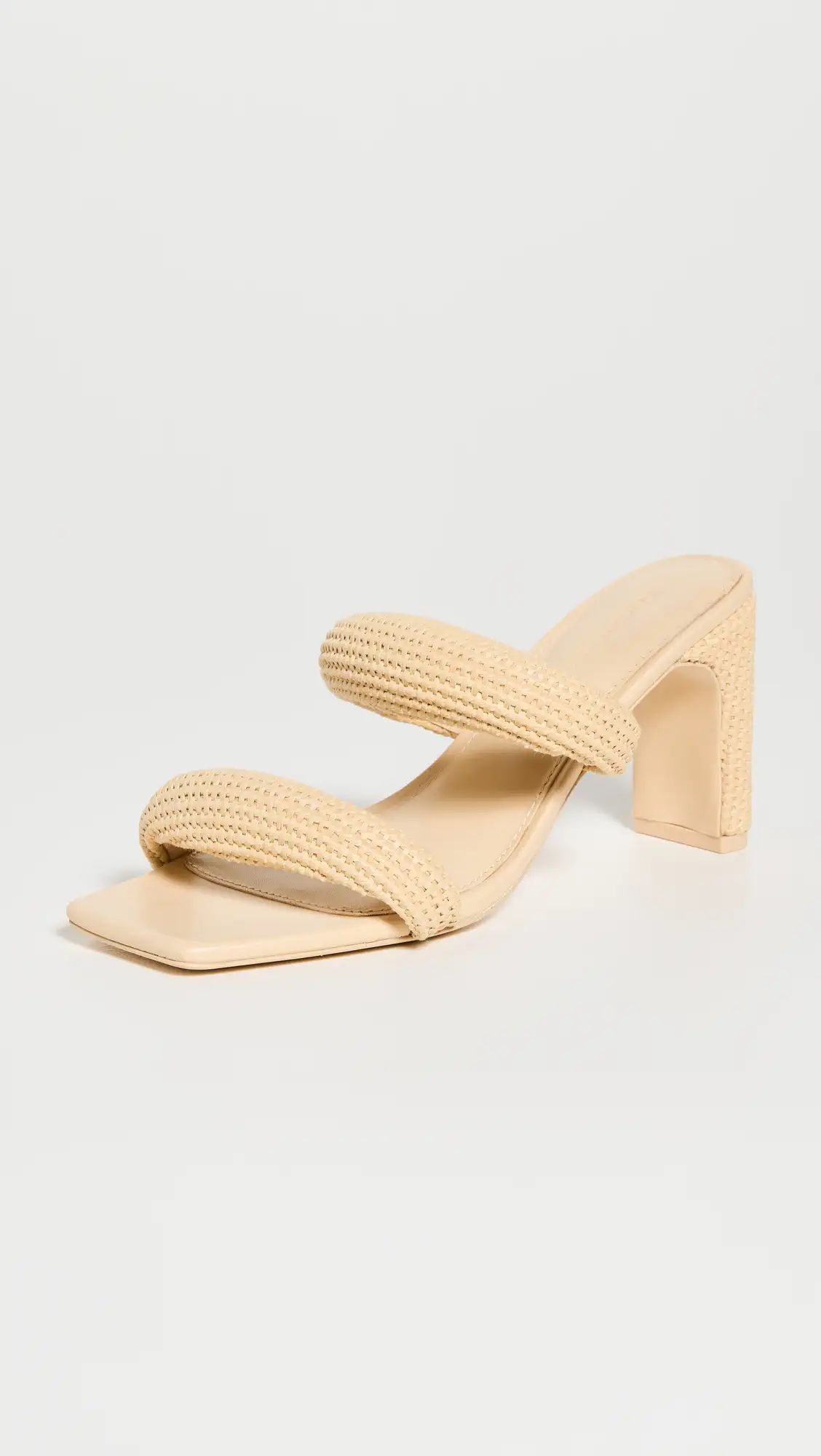 Puffy Strap Raffia Sandals | Shopbop