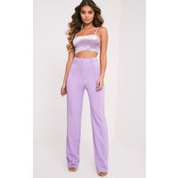 Anala Lilac High Waisted Straight Leg Pants | PrettyLittleThing US