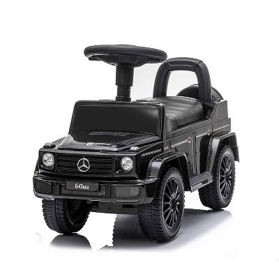 Best Ride On Cars Realistic Children's Mercedes G-Wagon Foot to Floor Ride Along Car & Push Behind Walker with Hidden Storage and Support Bar, Black | Target