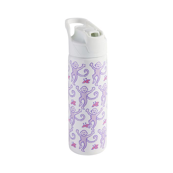 Roller Rabbit Lavender Monkey Colby Water Bottle | Pottery Barn Teen