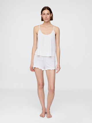 Linen-Blend Ruffle PJ Shorts | Gap (CA)